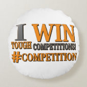 「厳しい大会」かわいいデザイン。買今 ラウンドクッション (正面)