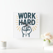 厳しい強欲の追求 スクエア壁時計 (ホーム)