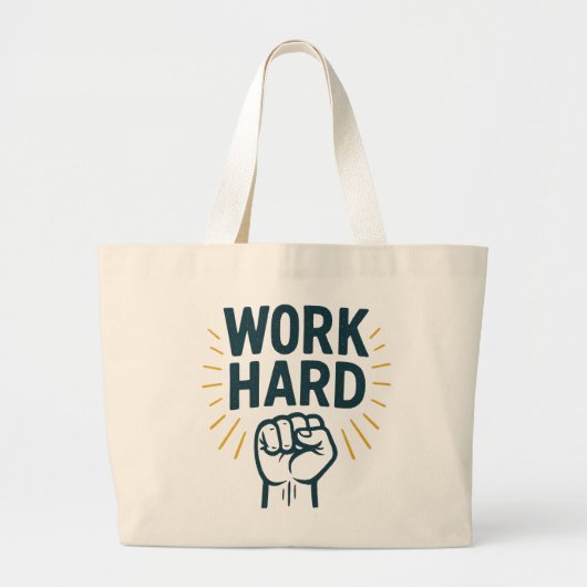 厳しい強欲の追求 ラージトートバッグ (正面)