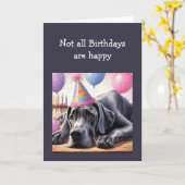 厳しい悲しい時代への誕生日の挨拶 カード (黄色い花)