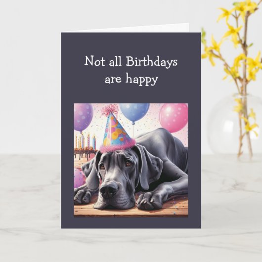 厳しい悲しい時代への誕生日の挨拶 カード (黄色い花)