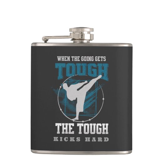 厳しい戦いスポ蹴ートおもしろいは自由な精神を感じる フラスク (正面)