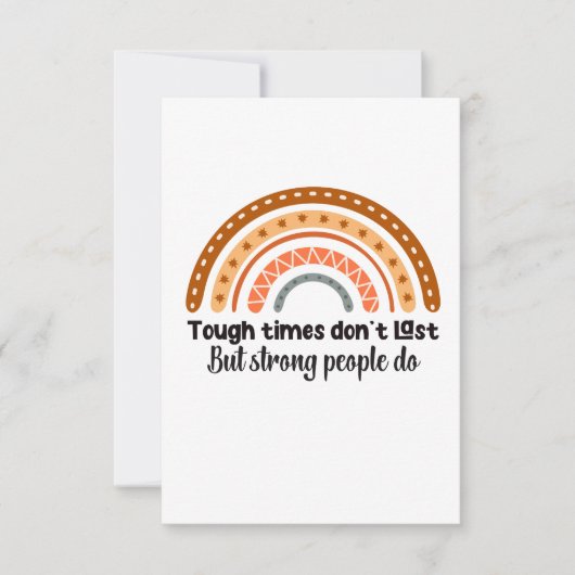 厳しい時は続かないが強い時は続く サンキューカード (正面)