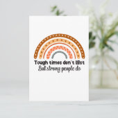 厳しい時は続かないが強い時は続く サンキューカード (スタンド正面)