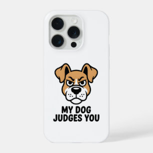 厳しい犬の顔 ボールド サラシックな引用 iPhone 15 PROケース