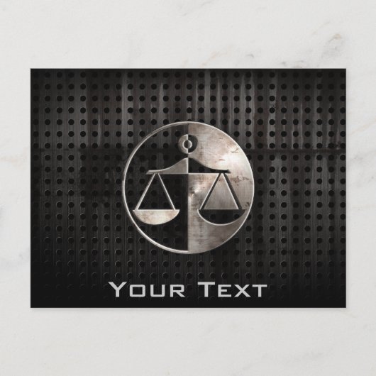 厳しい裁はかりで測判 ポストカード (正面)