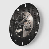 厳しい裁はかりで測判 ラージ壁時計 (傾斜)