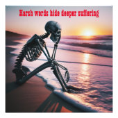 厳しい言葉は苦しみを隠す | フォトプリント            (正面)