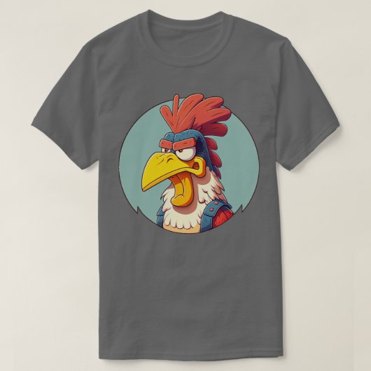 厳しい雄鶏 Tシャツ (デザイン正面)