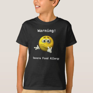厳しい食物アレルギーのワイシャツ Tシャツ