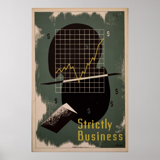 厳密なビジネスヴィンテージレトロWPAポスター ポスター (正面)