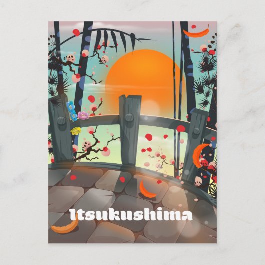 厳島日本旅行ポスター ポストカード (正面)