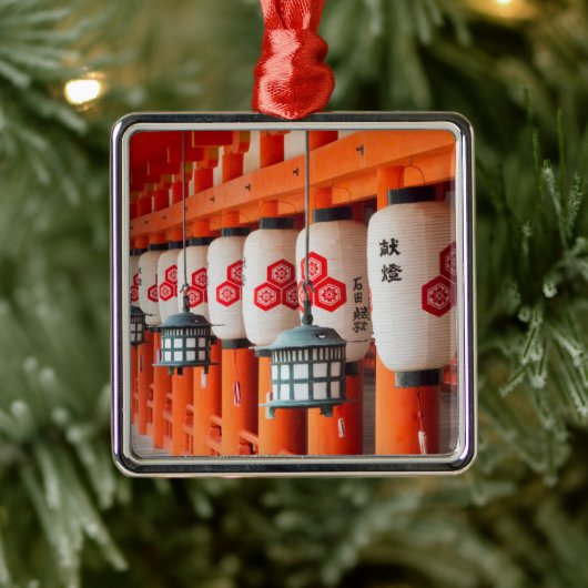 厳島神社内の提灯 メタルオーナメント (ツリー)