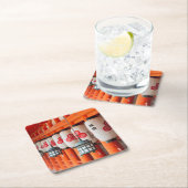 厳島神社内の灯籠 スクエアペーパーコースター (インサイチュ)