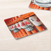 厳島神社内の灯籠 スクエアペーパーコースター (アングル)