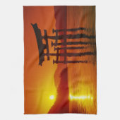 厳島神社大鳥居宮島 キッチンタオル (縦)