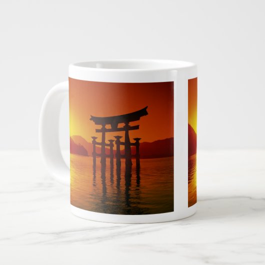 厳島神社大鳥居 宮島 ジャンボコーヒーマグカップ (正面左)