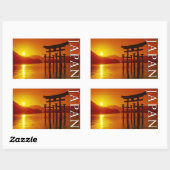 厳島神社大鳥居 |宮島，日本 長方形シール (シート)