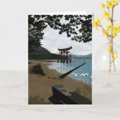 厳島神社 カード (黄色い花)