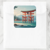 厳島鳥居、厳島神社、宮島 スクエアシール (バッグ)