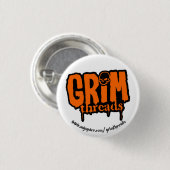 厳格な糸のロゴボタン 缶バッジ (正面&裏面)