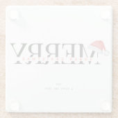 厳粛なギフト、しらふのクリスマスパーティー ガラスコースター (裏面)