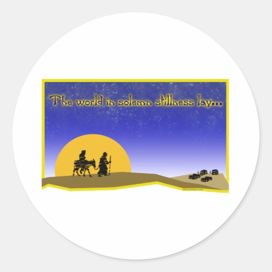 厳粛なスティルネス・ステッカー ラウンドシール (正面)