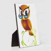 厳粛なフクロウ フォトプラーク (側面)