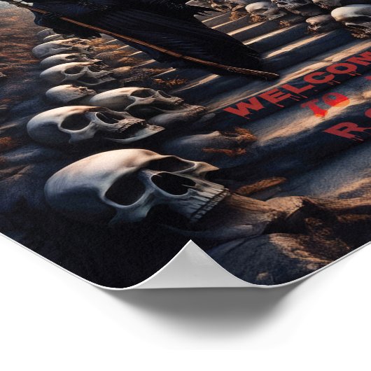 厳粛なリペーパー私の部屋へようこそカスタマイズ可能 ポスター (角)