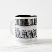 厳粛な擬似行列 ツートーンマグカップ (正面左)