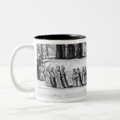 厳粛な擬似行列 ツートーンマグカップ (左)