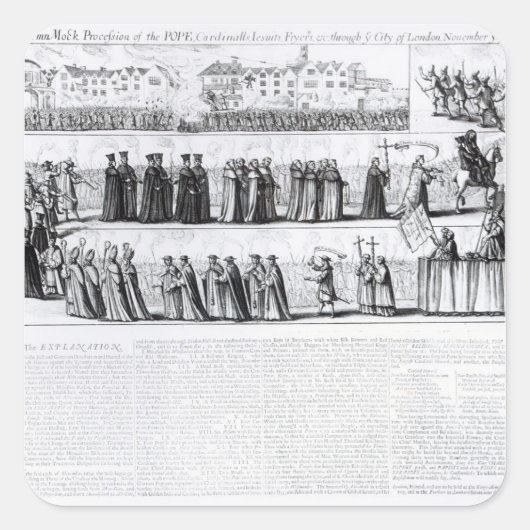 厳粛な模擬行列 スクエアシール (正面)