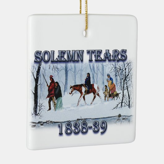 厳粛な涙がチェロキーの道を描く セラミックオーナメント (右)