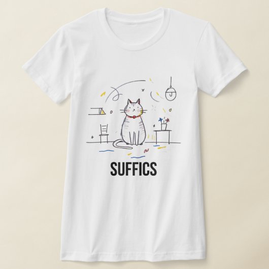 厳粛な猫 | 窒息 Tシャツ (レイダウン)