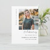 厳粛な葬儀の式次第プログラム 招待状 (スタンド正面)