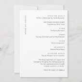 厳粛な葬儀の式次第プログラム 招待状 (裏面)