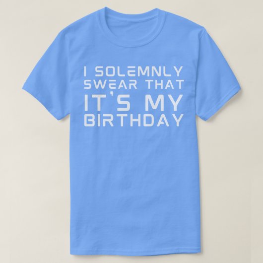 厳粛に誕生日を誓う Tシャツ (デザイン正面)