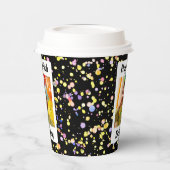 厳粛に黒い誕生日パーティカスタマイズ可能な写真 紙コップ (左)