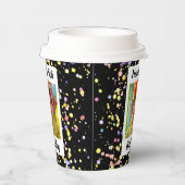 厳粛に黒い誕生日パーティカスタマイズ可能な写真 紙コップ (右)