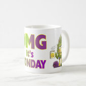 (厳選されたな多数プロダクト) OMGそれは月曜日です コーヒーマグカップ (正面右)