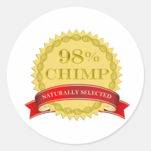 厳選されたな98%のチンパンジー-自然に ラウンドシール
