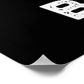 厳重豆ベギおもしろいープンダークBG ポスター (角)