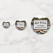 去った魚釣りの退職パーティー コンフェッティ (正面)