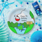 去った魚釣り少年の誕生日パーティー ペーパープレート (パーティー)