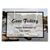 去った魚釣り退職 ラージペーパーバッグ (正面)