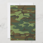 去っていく兵士 ヴィンテージ カモフラージュ 招待状 (裏面)