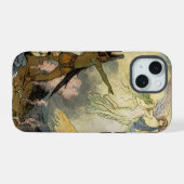 去れ、氷の精霊たち、飛べ iPhone 15ケース (裏面横)
