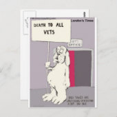 去勢された犬がギフト&ティおもしろいーを食い戻す ポストカード (正面/裏面)