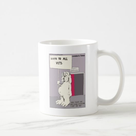 去勢された犬が反撃 おもしろいギフト&Tシャツ コーヒーマグカップ (右)