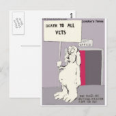 去勢された犬が反撃 おもしろいギフト＆Tシャツ ポストカード (正面/裏面)